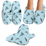 Pigeon Pattern Print Design 02 Slippers