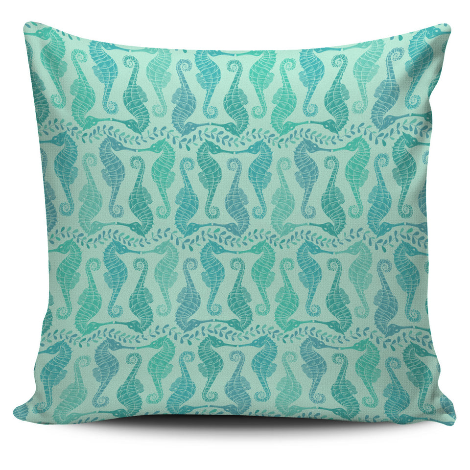 Seahorse Green Pattern Pillow Cover