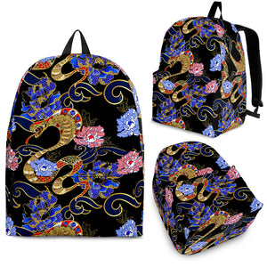 Snake Flower Pattern Backpack