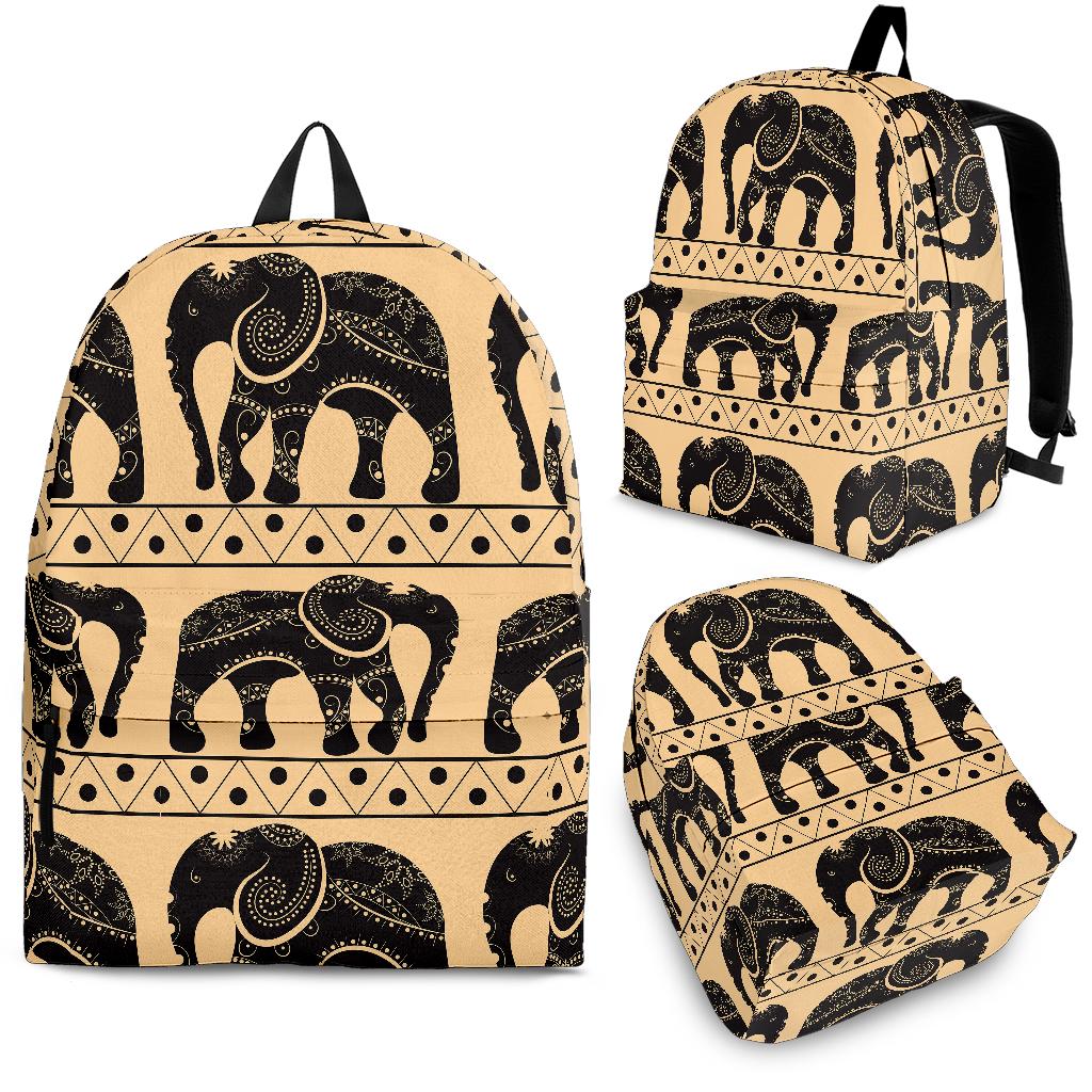 Elephant Pattern Ethnic Motifs Backpack