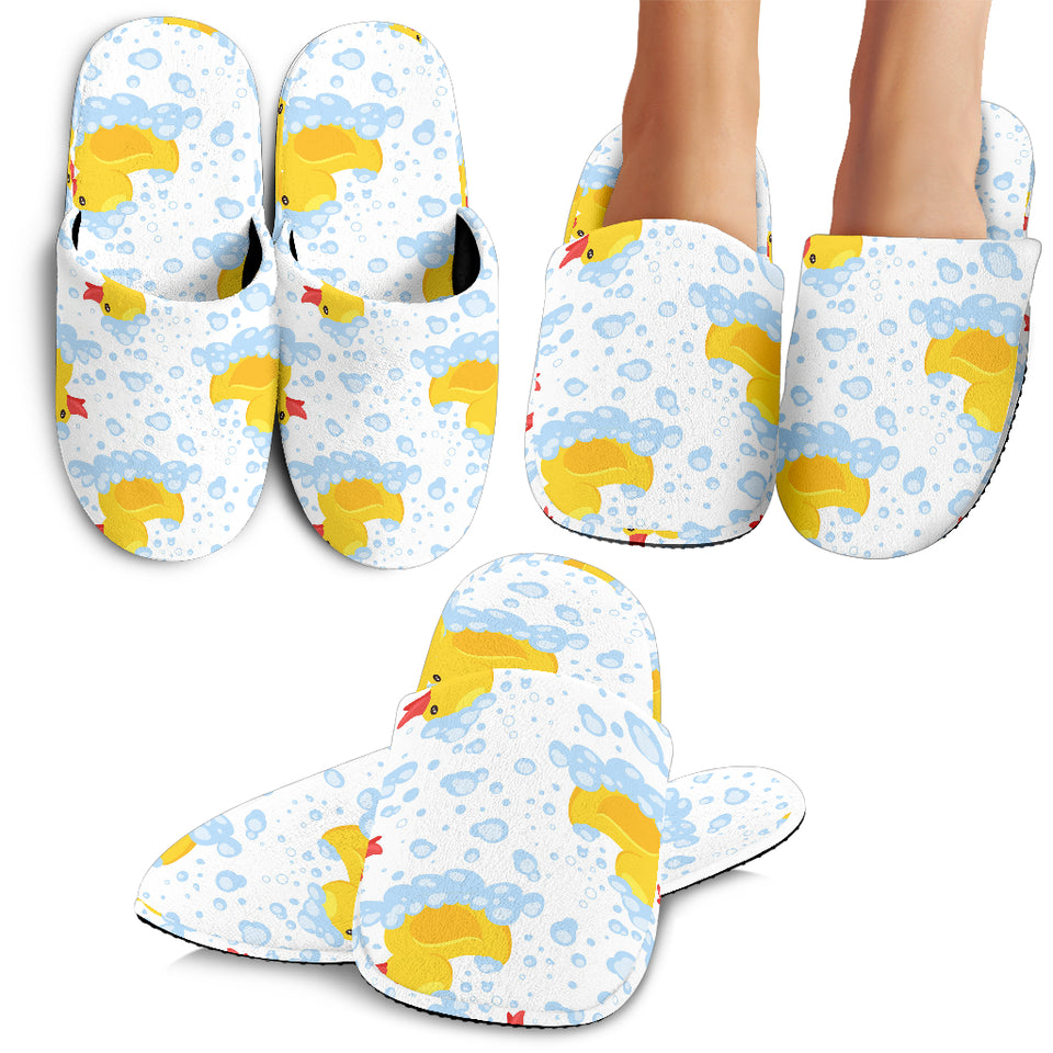 Duck Toy Pattern Print Design 03 Slippers