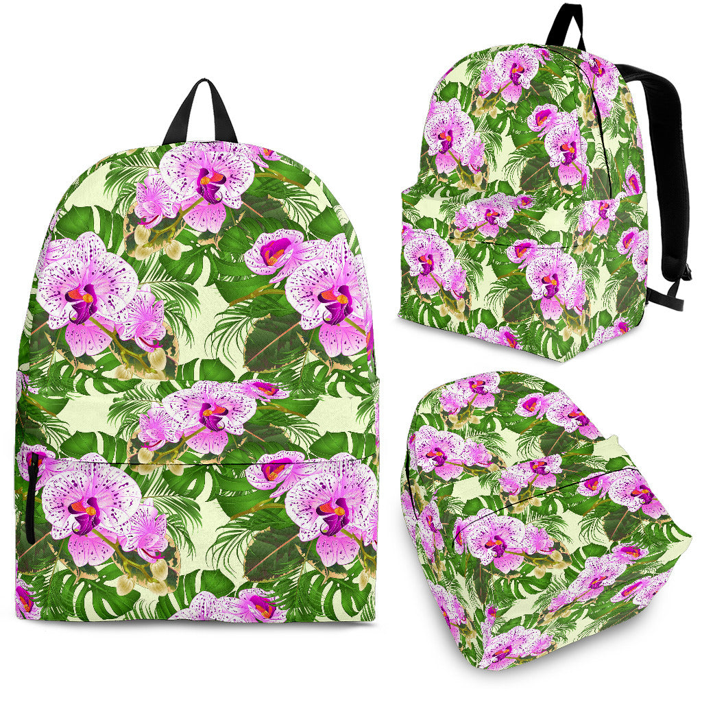 Orchid Leaves Pattern Backpack
