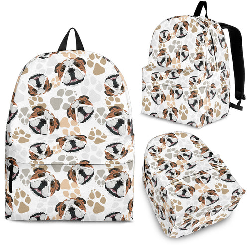 English Bulldog Pattern Print Design 01 Backpack