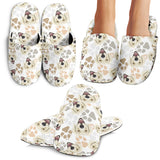 Golden Retriever Pattern Print Design 02 Slippers