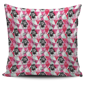 Pug Pattern Pillow Cover