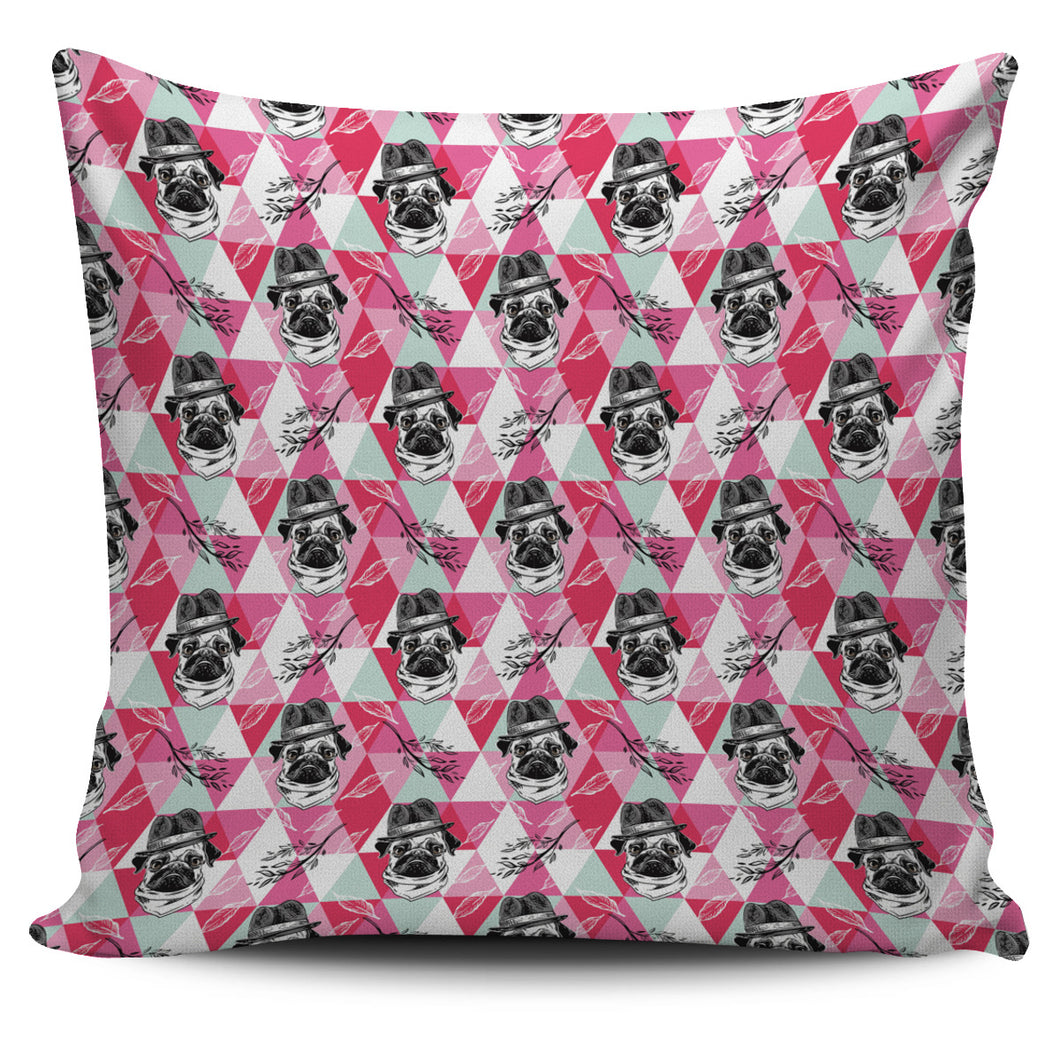 Pug Pattern Pillow Cover