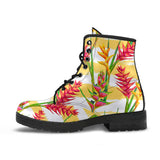 Heliconia Pattern Leather Boots