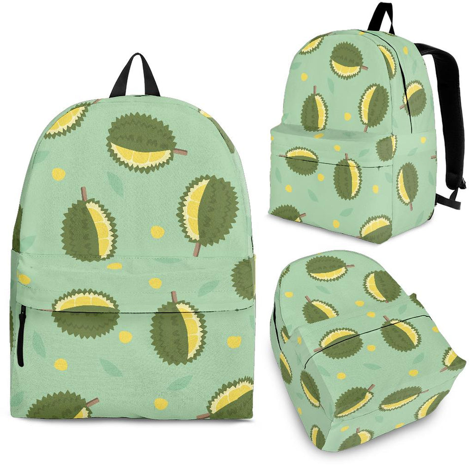 Durian Pattern Green Background Backpack