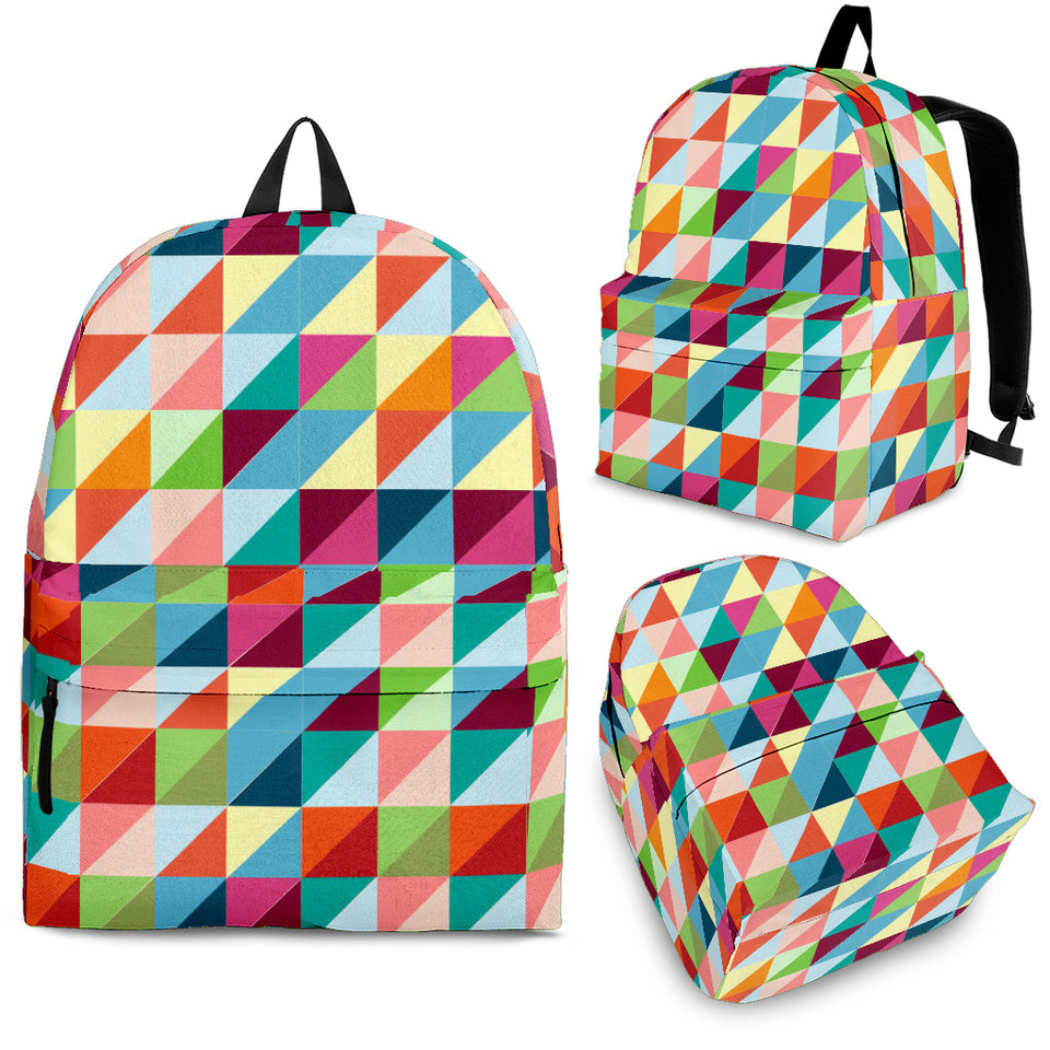 Rainbow Geometric Pattern Backpack