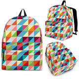 Rainbow Geometric Pattern Backpack