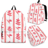 Heliconia Pink White Pattern Backpack
