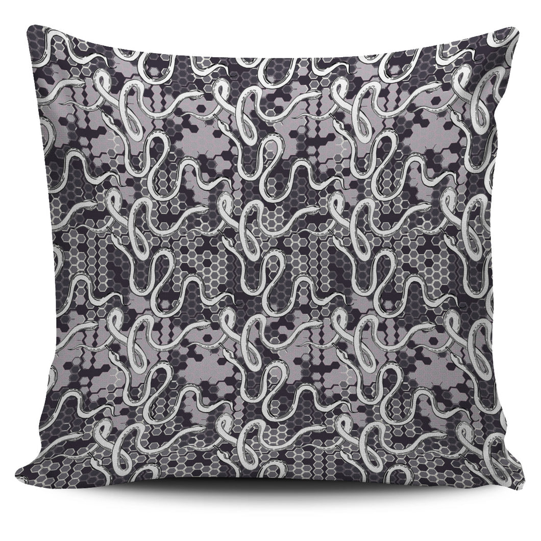 Snake Gray Pattern Pillow Cover