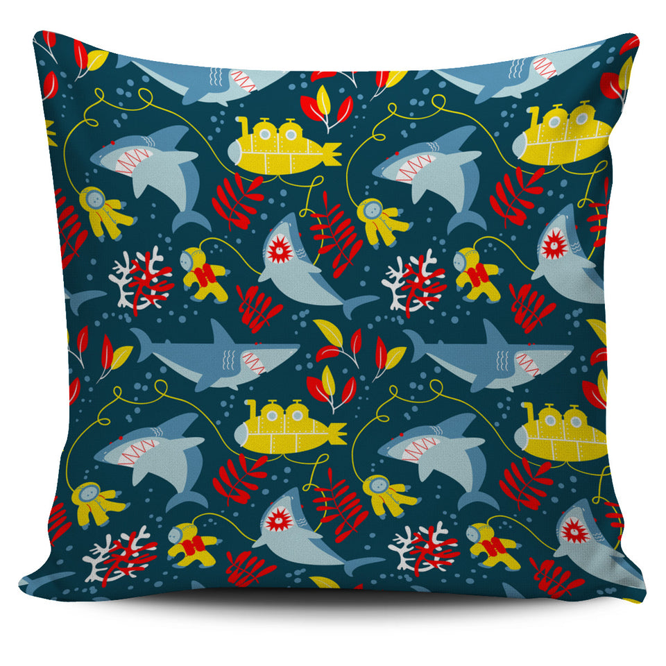 Shark Pattern Pillow Cover