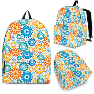 Gear Pattern Print Design 04 Backpack