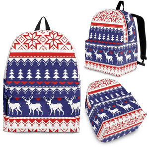 Deer Sweater Printed Pattern Backpack
