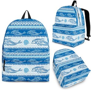 Dolphin Tribal Pattern background Backpack