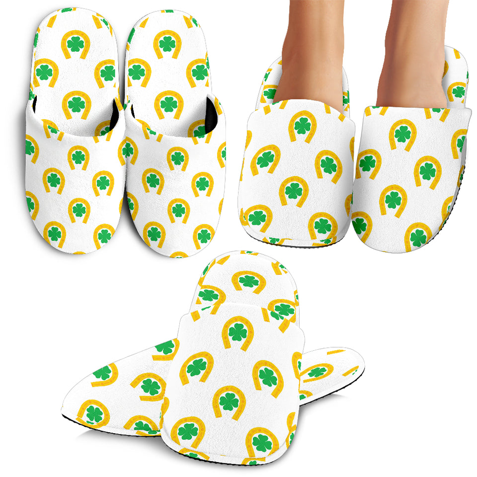 Horseshoes Pattern Print Design 03 Slippers