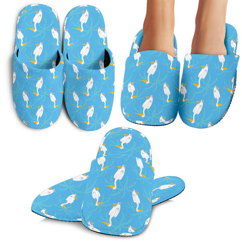 Pelican Pattern Print Design 02 Slippers