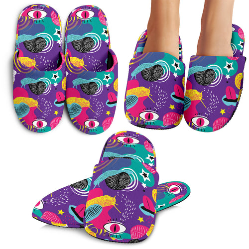 Snail Pattern Print Design 02 Slippers