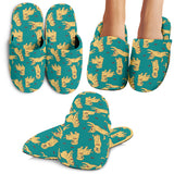 Golden Retriever Pattern Print Design 05 Slippers