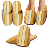 Wood Printed Pattern Print Design 01 Slippers