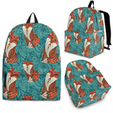 Fox Tribal Pattern Background Backpack