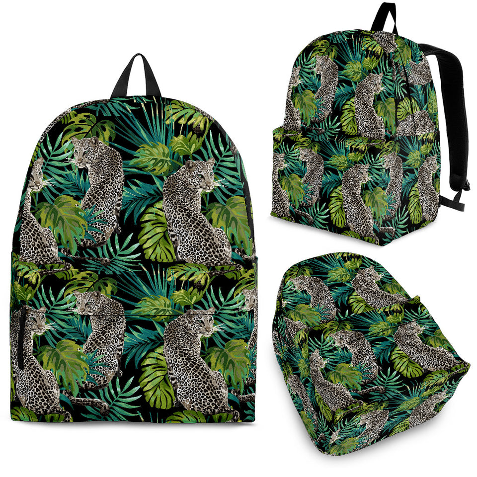 Leopard Leaves Pattern Backpack