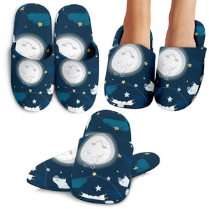 Sheep Playing Could Moon Pattern  Slippers