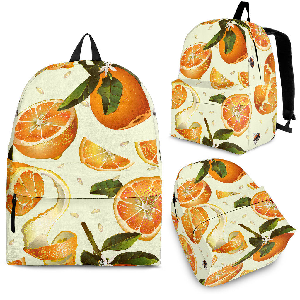 Orange Pattern Backpack
