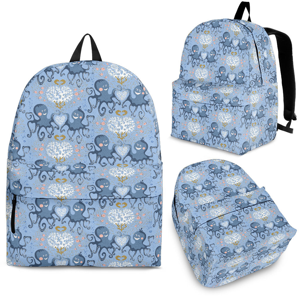 Octopus Heart Pattern Backpack