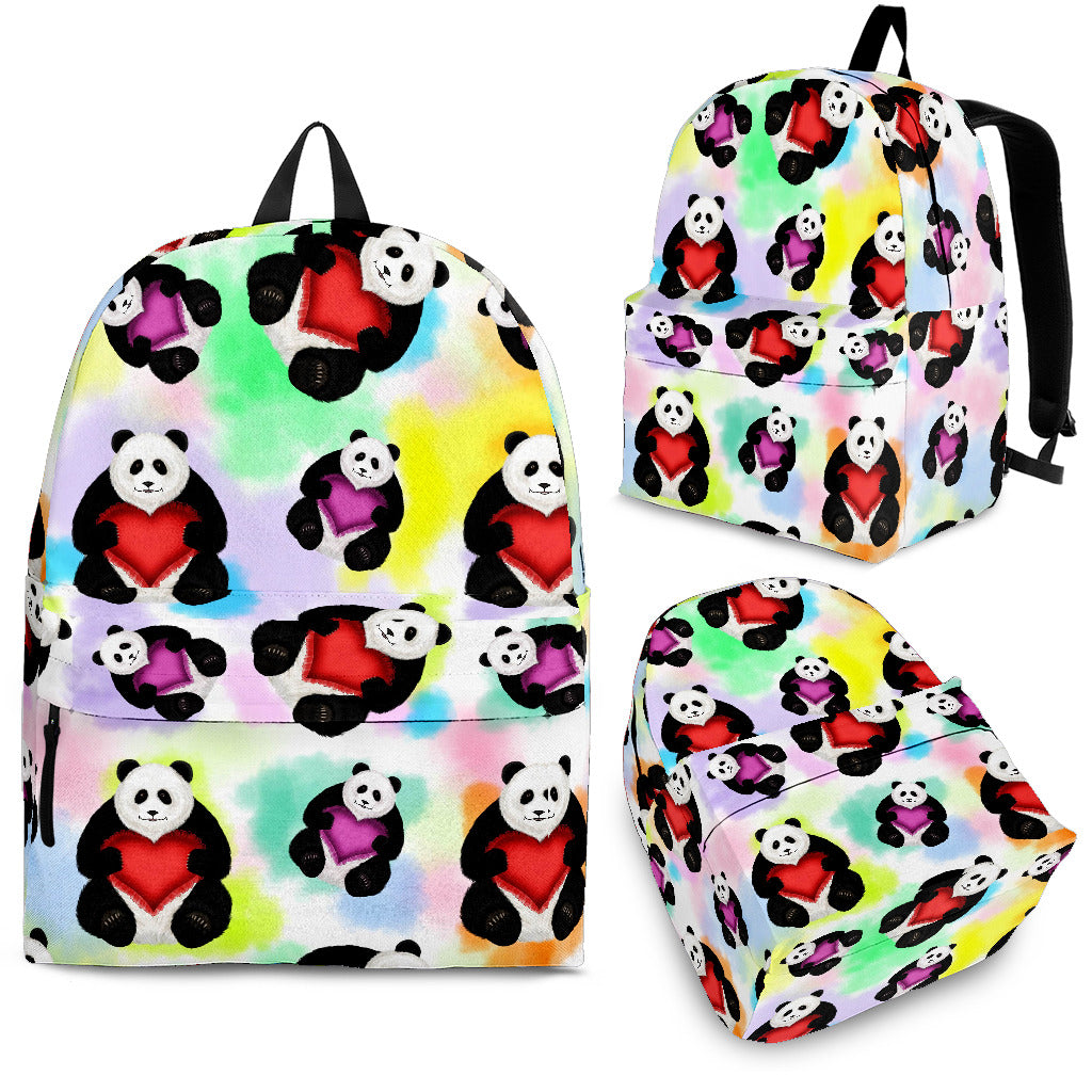 Panda Cute Heart Pattern Backpack