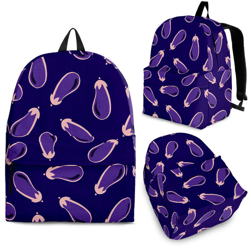 Eggplant Pattern Print Design 02 Backpack