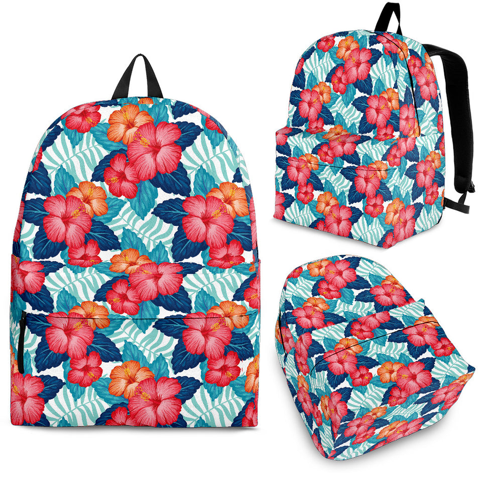 Hibiscus Pattern Print Design 05 Backpack.