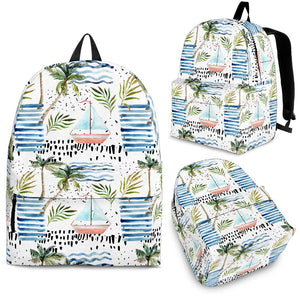 Sailboat Pattern Theme Backpack