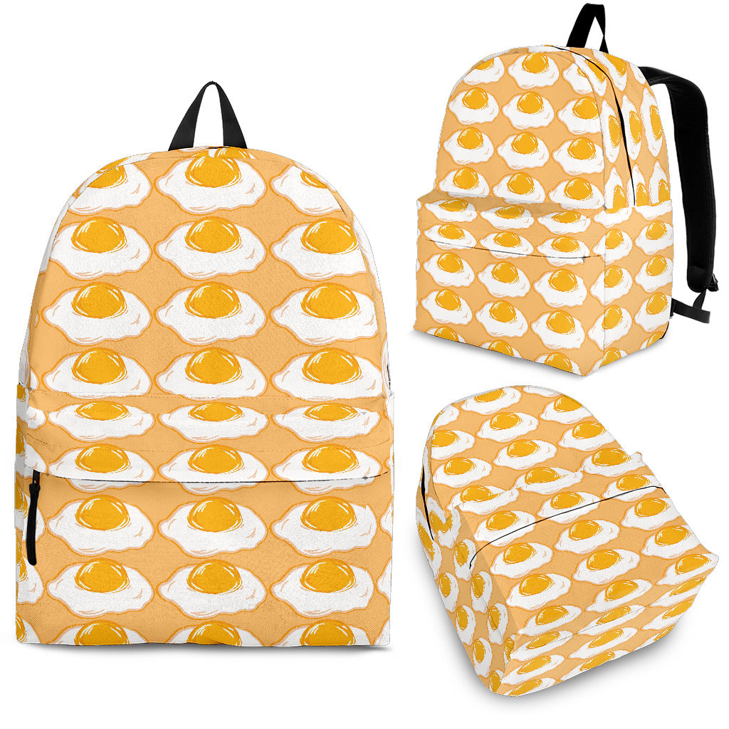 Fried Eggs Pattern Print Design 04 Backpack