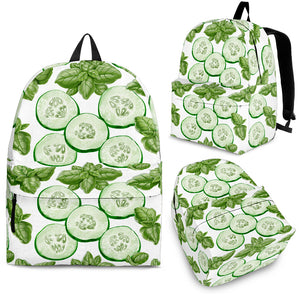Sliced Cucumber Leaves Pattern Backpack