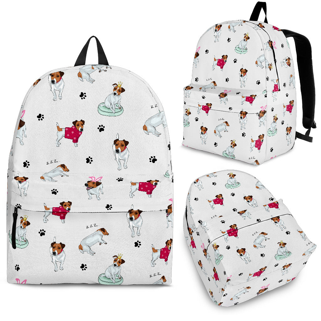 Jack Russel Pattern Print Design 03 Backpack