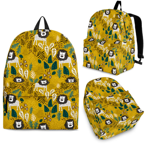 Lion Pattern Print Design 01 Backpack