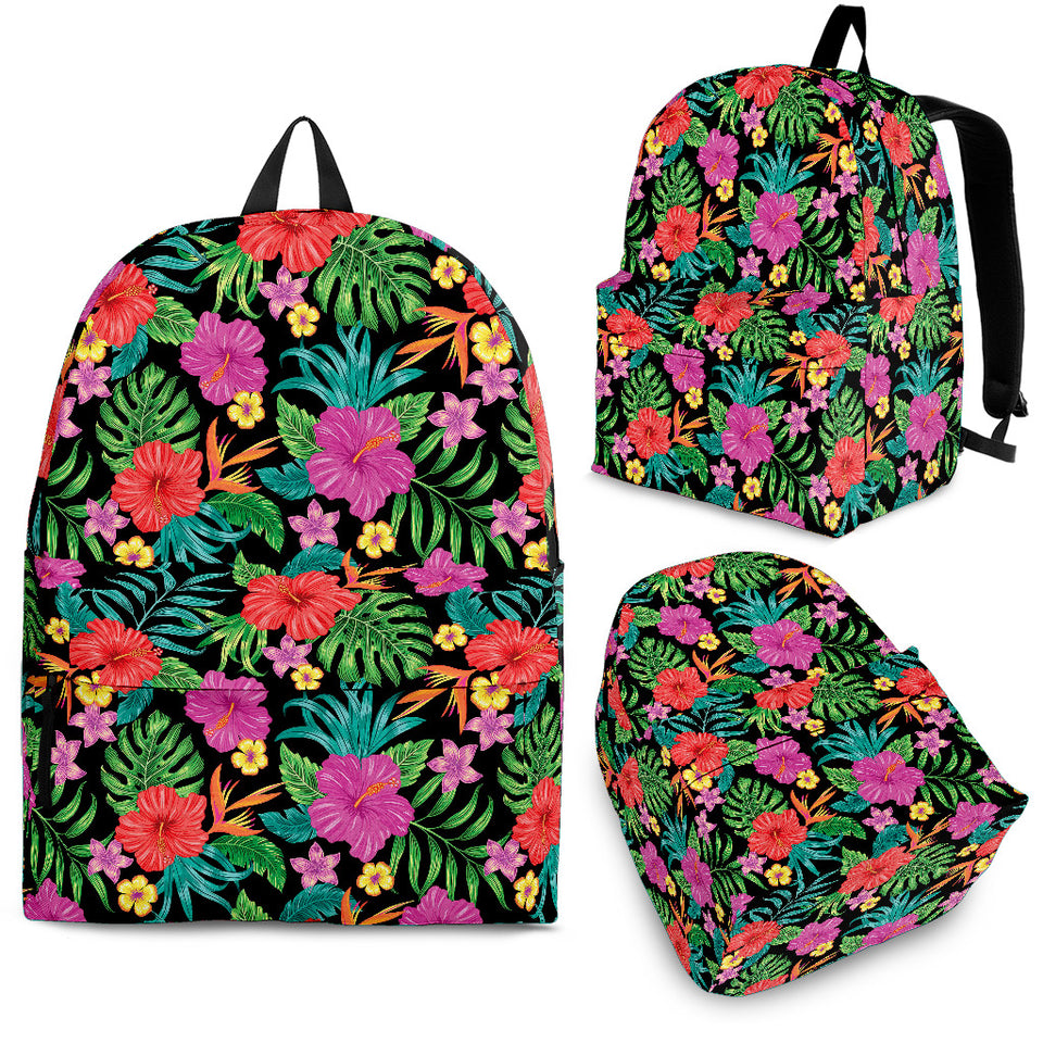 Hibiscus Pattern Print Design 01 Backpack