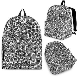 Gray Leopard Texture Pattern Backpack