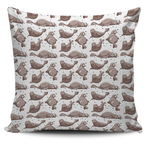 Sea Lion Pattern Background Pillow Cover