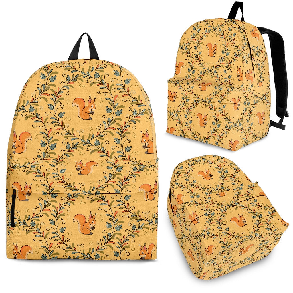 Squirrel Pattern Print Design 01 Backpack