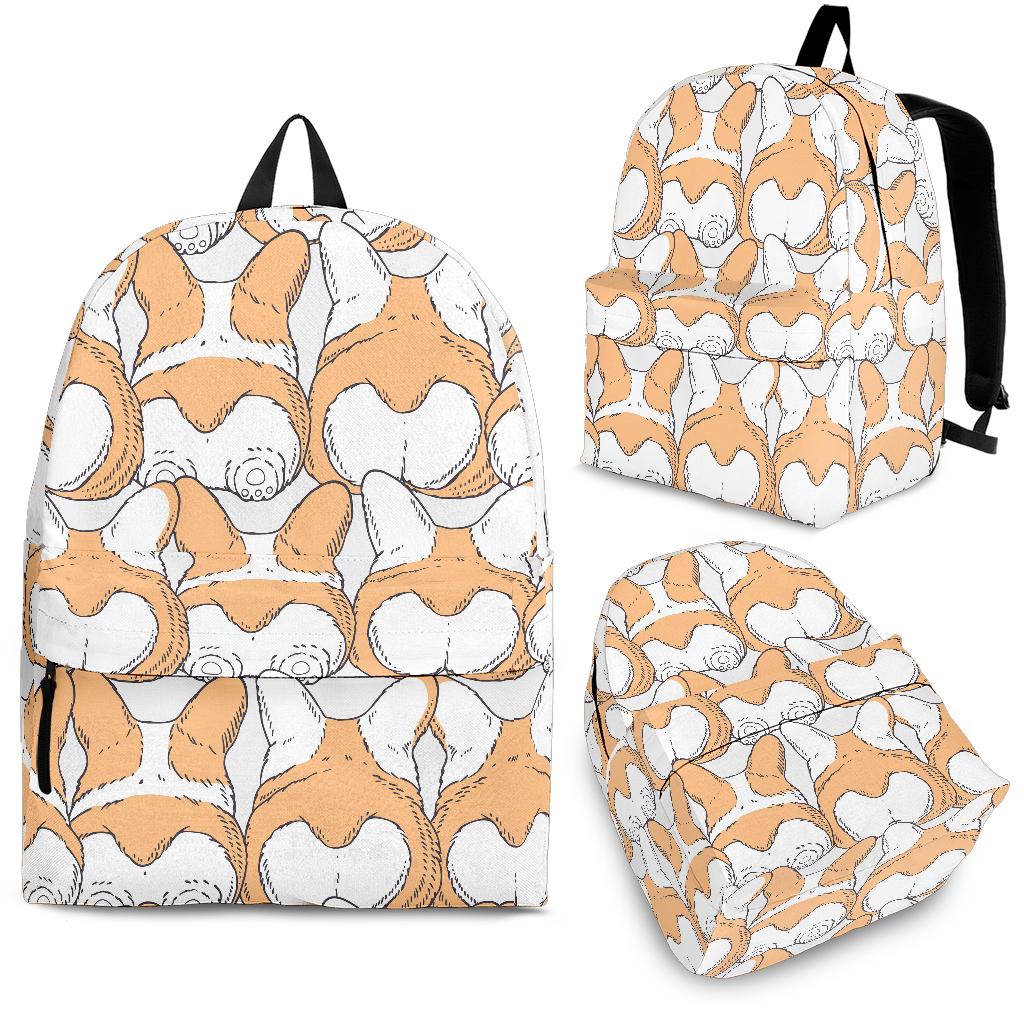 Corgi Bum Pattern Backpack