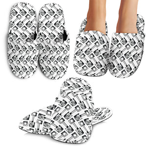 Engine Piston Pattern Print Design 03 Slippers