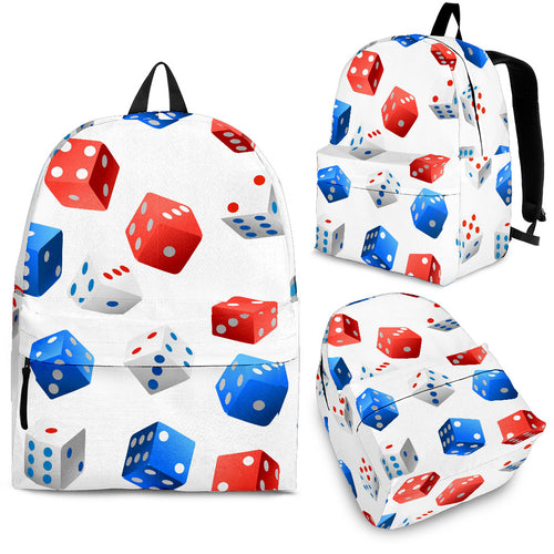 Dice Pattern Print Design 01 Backpack