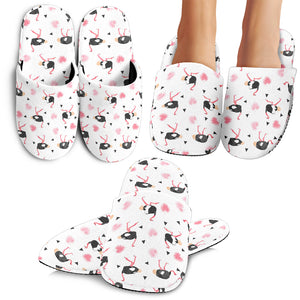 Ostrich Pattern Print Design 03 Slippers