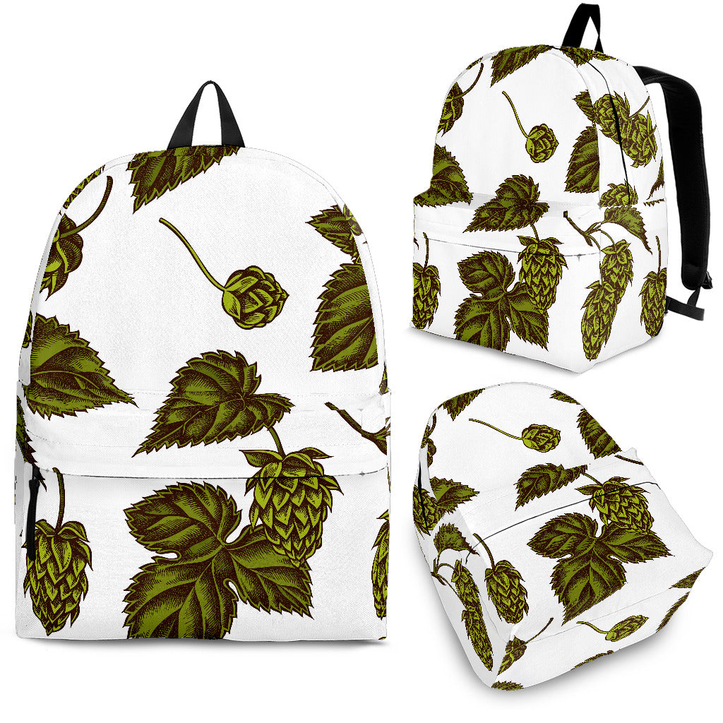 Hop Leaves Pattern Backpack