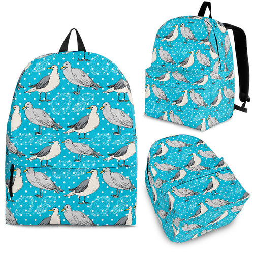 Seagull Pattern Print Design 02 Backpack