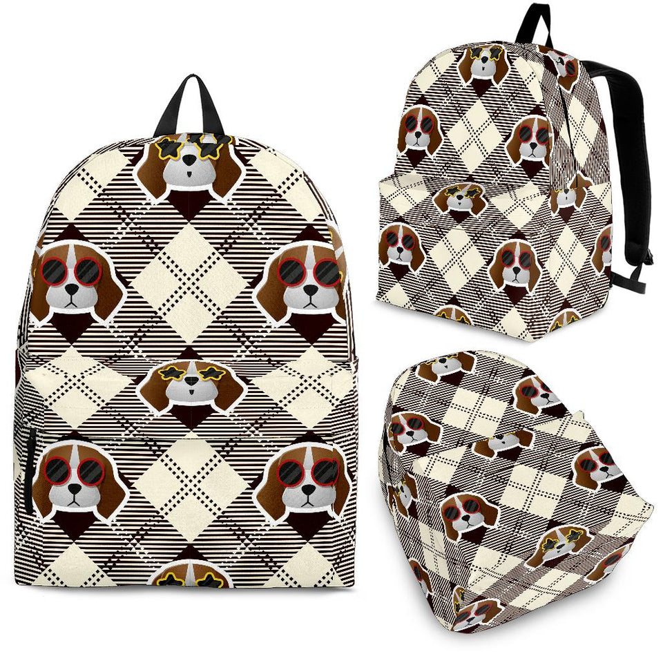 Beagle with Sunglass Pattern Backpack
