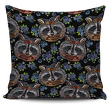 Raccoon Blueburry Pattern Pillow Cover